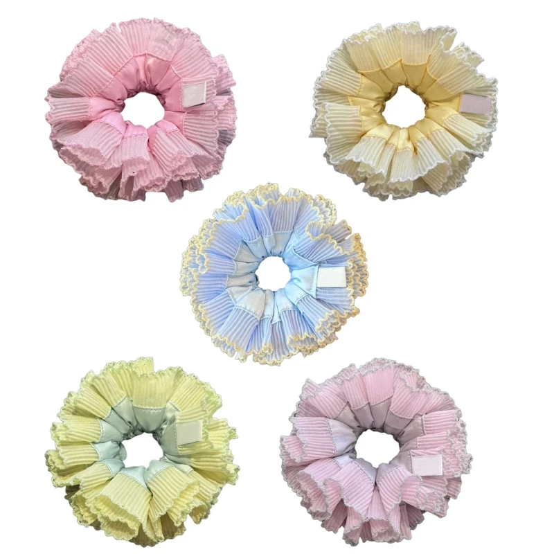 

Multipurpose Lace Hair Scrunchie Elastic Hairand Hairpiece for Wedding and Event Dropship