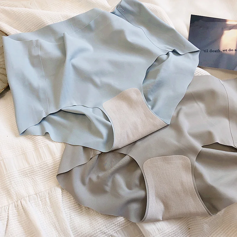 

Трехмерные ягодицы, бесшовные цельные трусики, бесшовные удобные трусы со средней и низкой посадкой, нижнее белье из ледяного шелка, дышащее женское белье