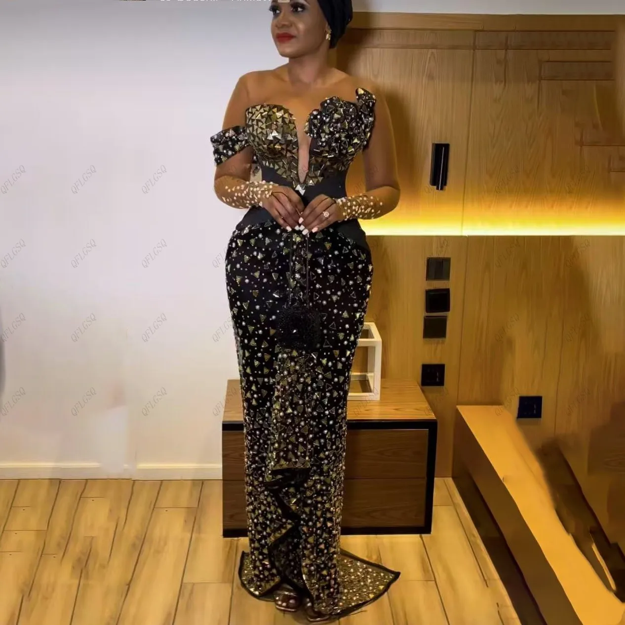 Black Dress with African Beads: The Perfect Choice for Your Next Formal  Event