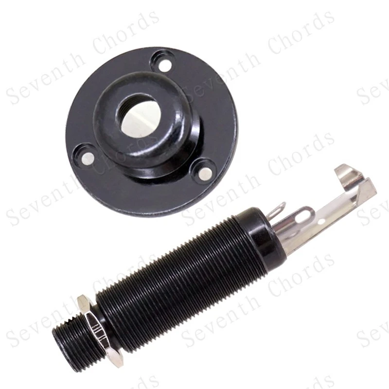 1Pcs Messing 1/4 "6,35 Strap Lock Pin Jack Ende Ausgang Eingang Buchse Für Bass Akustische Elektrische Gitarre Zubehör teile – Detail 15