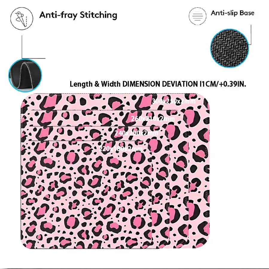 rubber Mouse Pad Keyboard Mouse Pad Game Console Pad Computer Laptop Pad Desk accessories office Pad Leopard Print