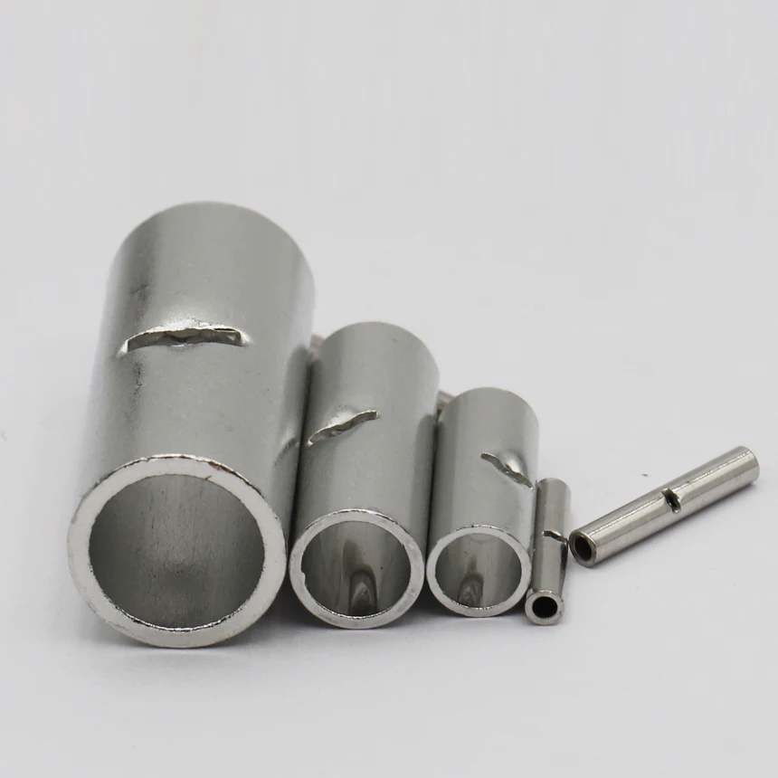 BN0.5 BN0.75 BN1 BN2 26-14AWG  Copper Wire Cable Connection Crimp Sleeve Tubular Ferrule Lug Connector Tube Butt Splice Terminal