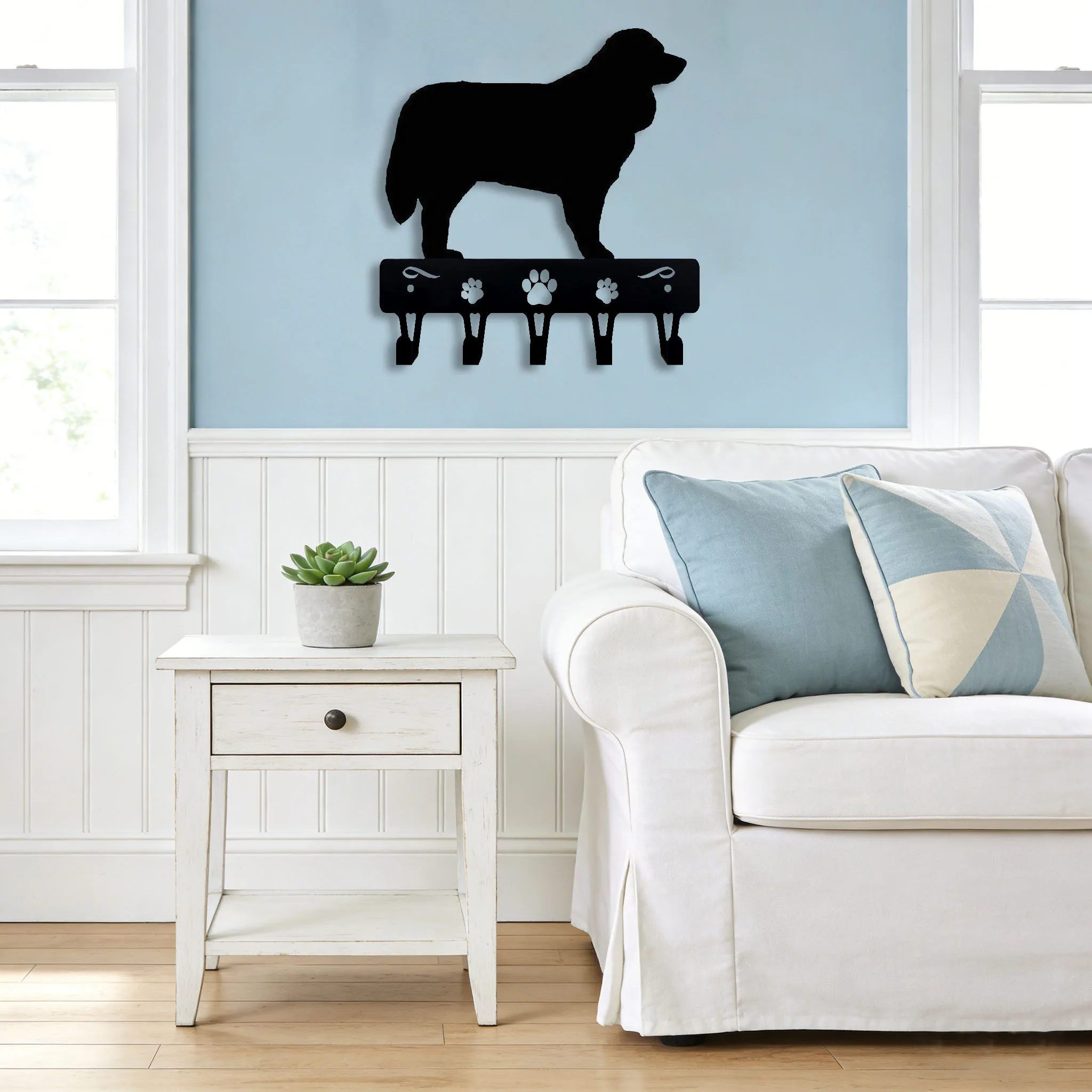 1pc Bernese Mountain Dog Key Holder - Decorative Metal Wall Art for Home Decor and Organizing,Gifts for Dog Lovers - view 4