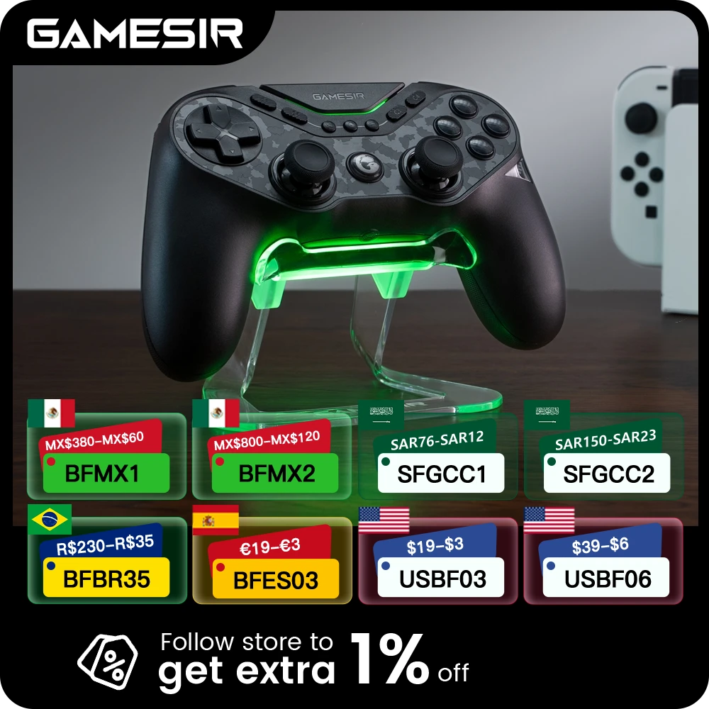 GameSir Tarantula Pro Switch controller Hall Effect gamepad with 6-axis gyroscope, NFC for Nintendo Switch iPhone Android phone