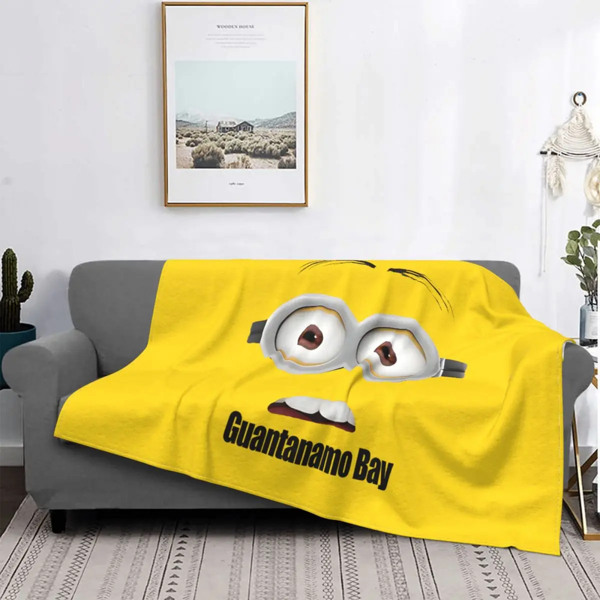 Top Comedy Movie Minions Blanket Flannel All Season Multifunction Thin Throw Blankets For Bedding Plush Thin Quilt