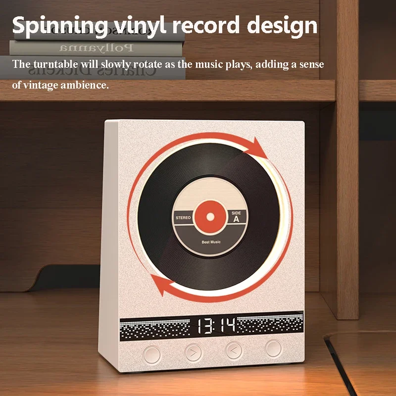 LED مصباح لتهيئة الجو ريترو سمّاعات بلوتوث صغيرة المنزل محاكاة رائد الفضاء سماعات الموسيقى مع ساعة هدية عيد ميلاد عالية الجودة