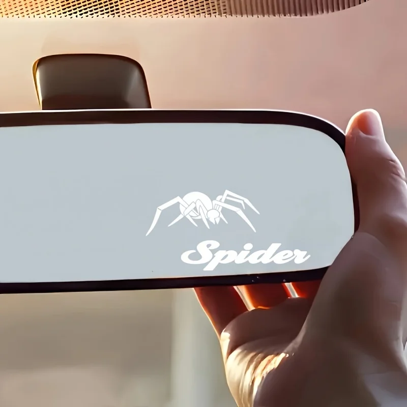 

2PCS/SET Spider Waterproof Vinyl Stickers – White Spider Graphic Decals for Car, Laptop, Motorcycle & Auto Exterior Decor