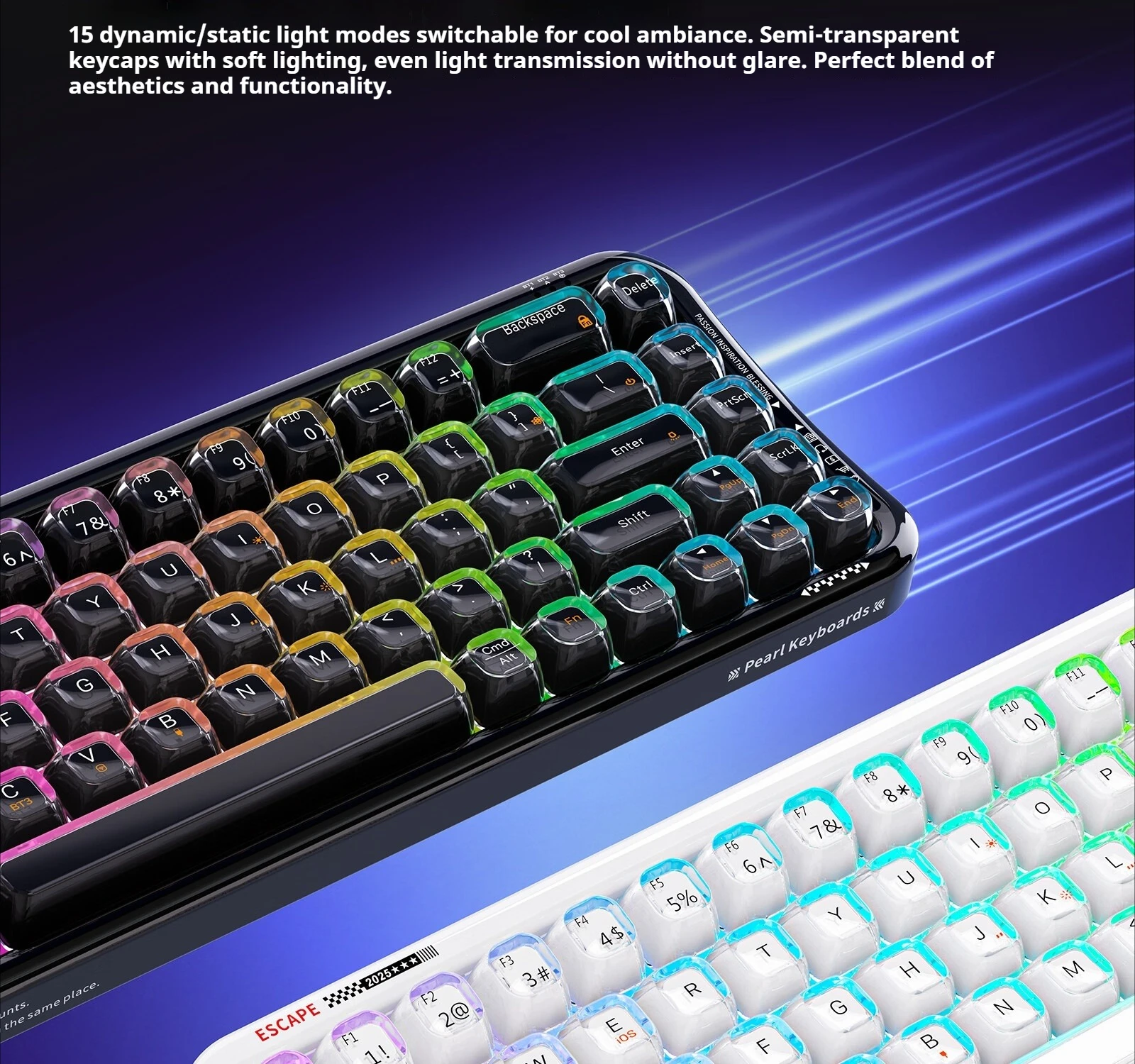 MOFII SK711 Wireless Keyboard 68 Keys Pearl Jelly Keycaps
