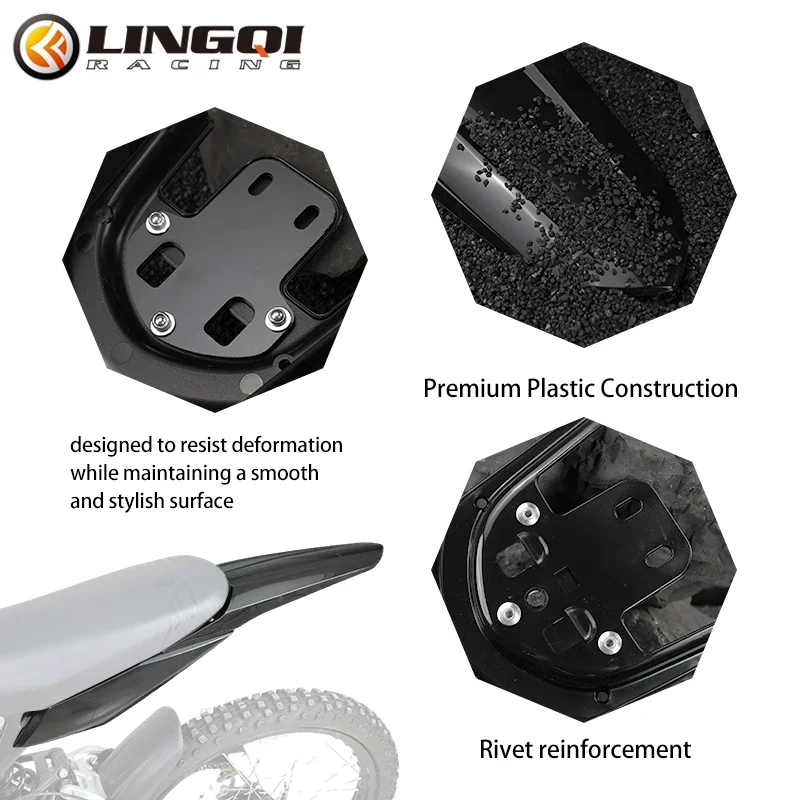 LINGQI سباق تعديل الحاجز الخلفي الجانب لوحة الطين الحرس البلاستيك لضوء النحل LightBee Eride Pro SS 3.0 دراجة كهربائية