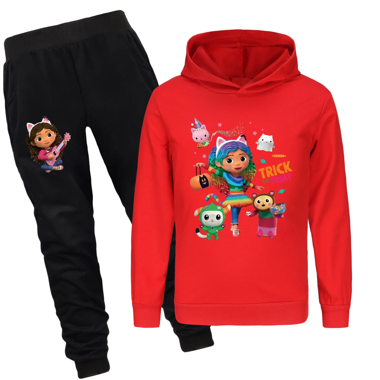 Gabby Dollhouse Kids Clothing Set Girls Cartoon Gabby Cosplay Hoodie Pants 2pcs Suits Child Clothes Teen Sports Children\'s Sets