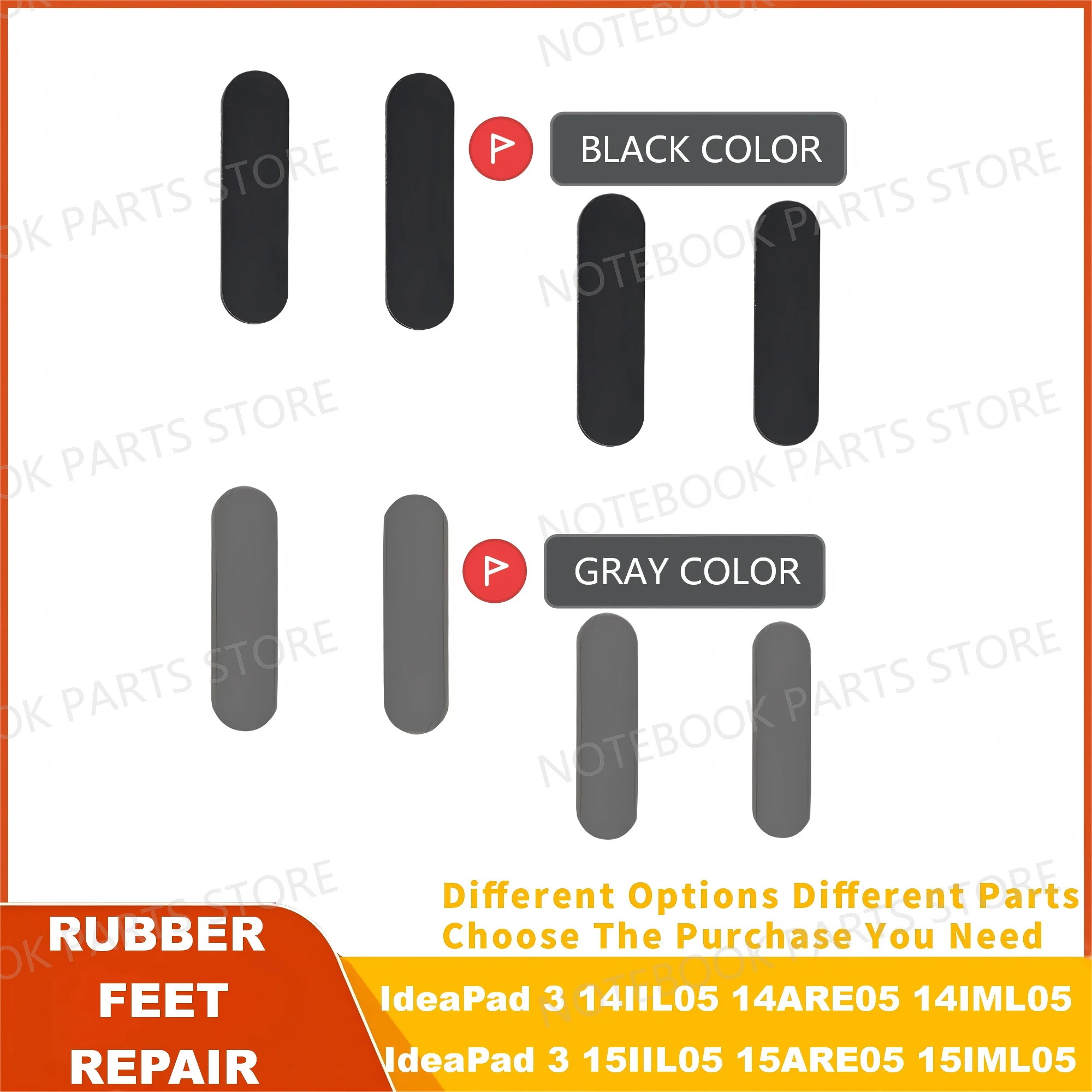

rubber feet for lenovo Ideapad 3-15ADA05 15ARE05 15IML05 15IIL05 15ITL05 3-15ADA05 ideapad 3 14ARE05 14IML05 14IIL05 Repair