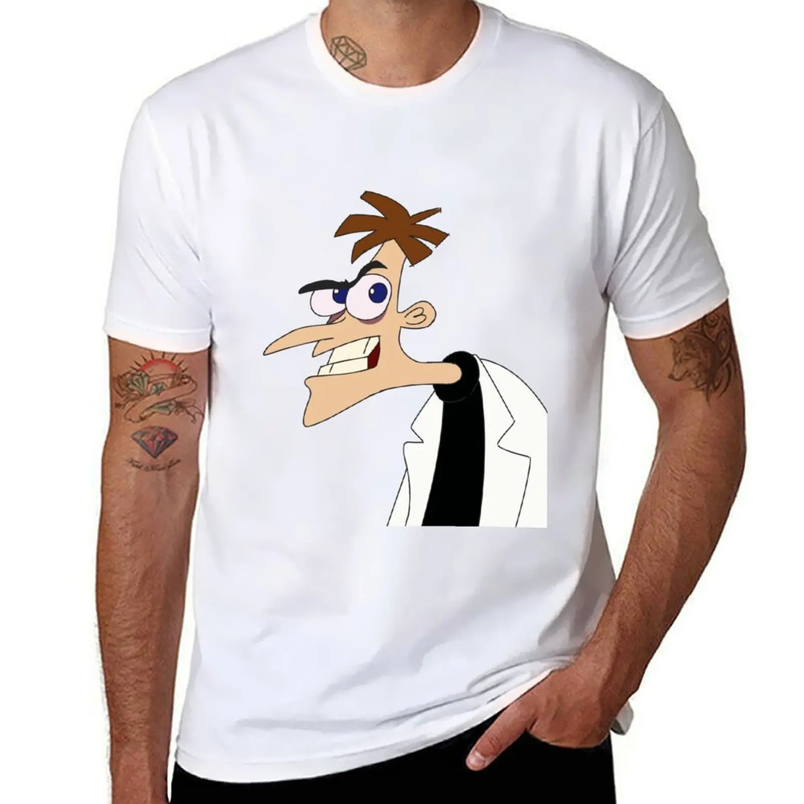 

Heinz Doofenshmirtz T-Shirt man t shirts high quality luxury brand t shirt for man 100 percent cotton T-Shirt
