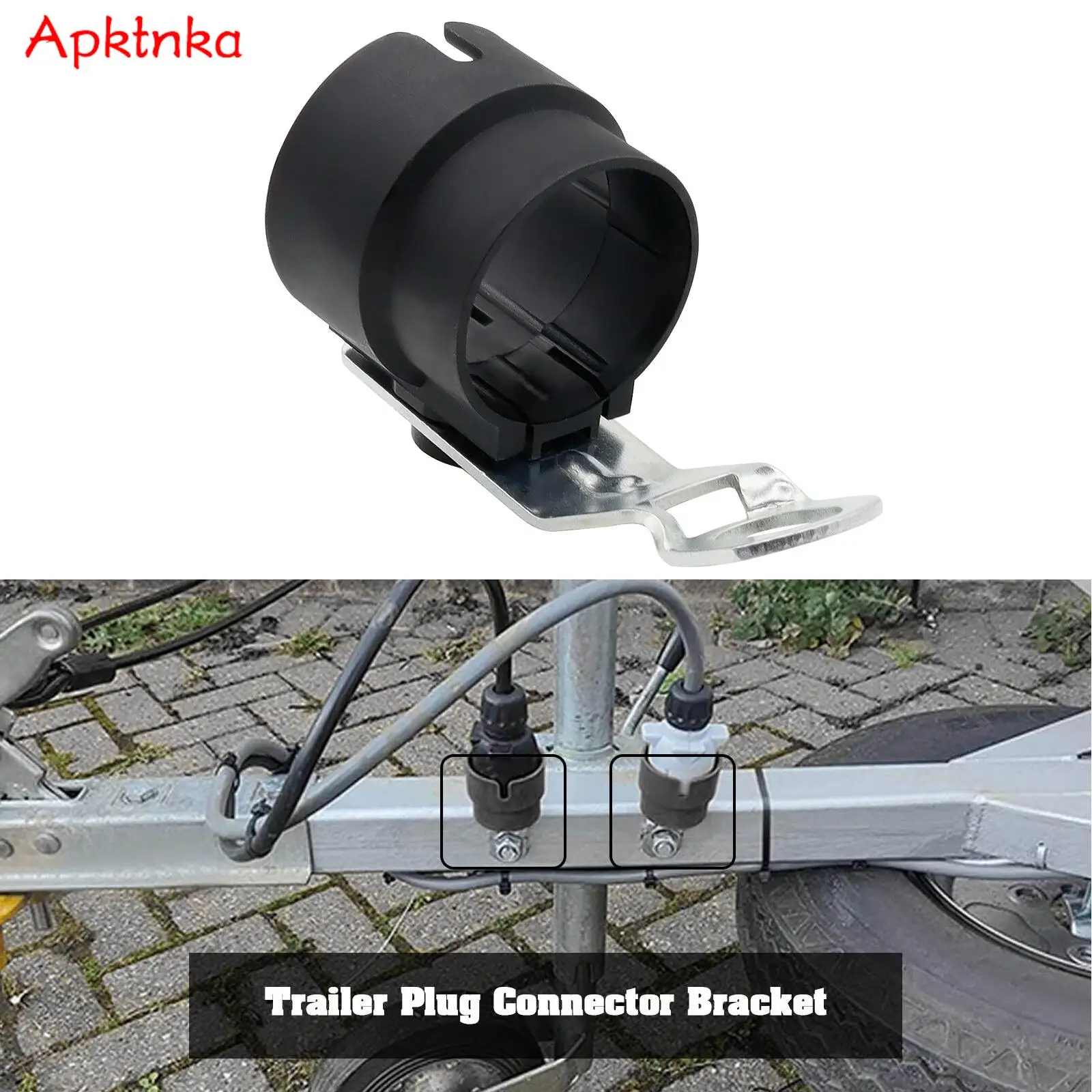 

Trailer Dirt Protection Plug Adapter Plug Holder for 7Pin 13Pin Round Trailer Connector Bracket RV Camper Caravan Parts Black