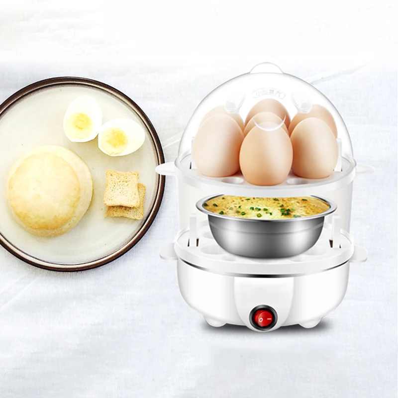 Egg cooker 220v egg steamer piastra riscaldante per uso domestico piccola macchina multifunzionale per la colazione all'uovo al vapore con crema pasticcera all'uovo