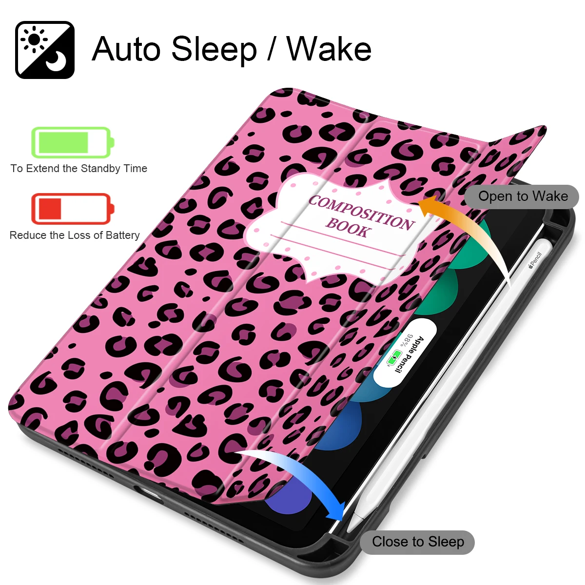 Capa de impressão de couro pu rosa quente para ipad 2025 11th a16 10.9 polegadas 10th 2022 pro 11 12.9 polegadas pro 13 m4 air 11 13 air4 air5 10.2 polegadas