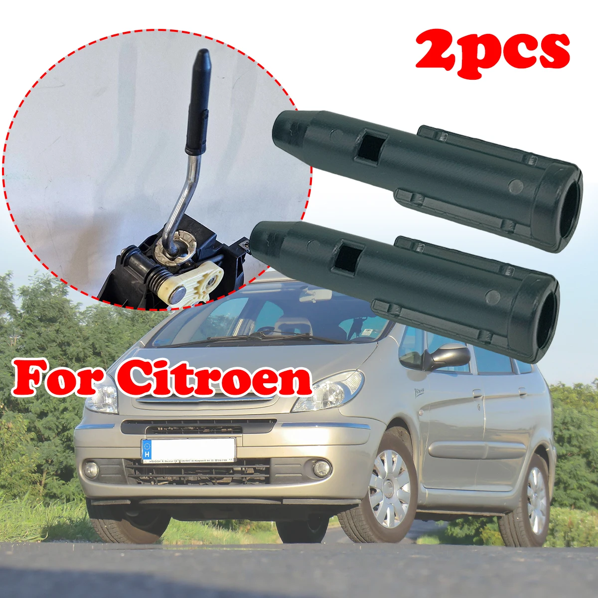 

2pc Manual Gear Shift Knob Inner Sleeve Repair Kit Stick Rod Shifter Lever Pen Adapter Car Parts For CITROEN Berlingo B9 SAXO C1
