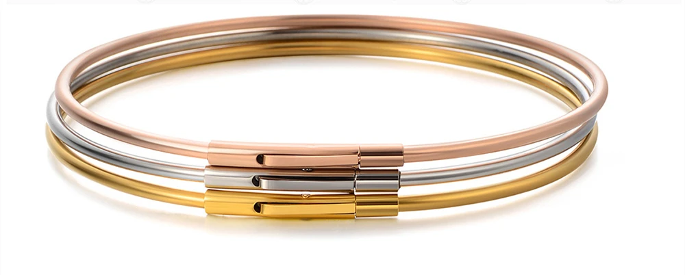 Customized Stainless Steel Bangle Bracelet Heart Shape Pendants Letter Personalized For Women Gift