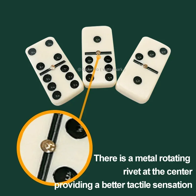 مجموعة الدومينو للبالغين ألعاب الطاولة الكلاسيكية مجموعة مزدوجة 6 الدومينو 28 بلاط مع علبة خشبية للألعاب العائلية لـ Juegos De Mesa