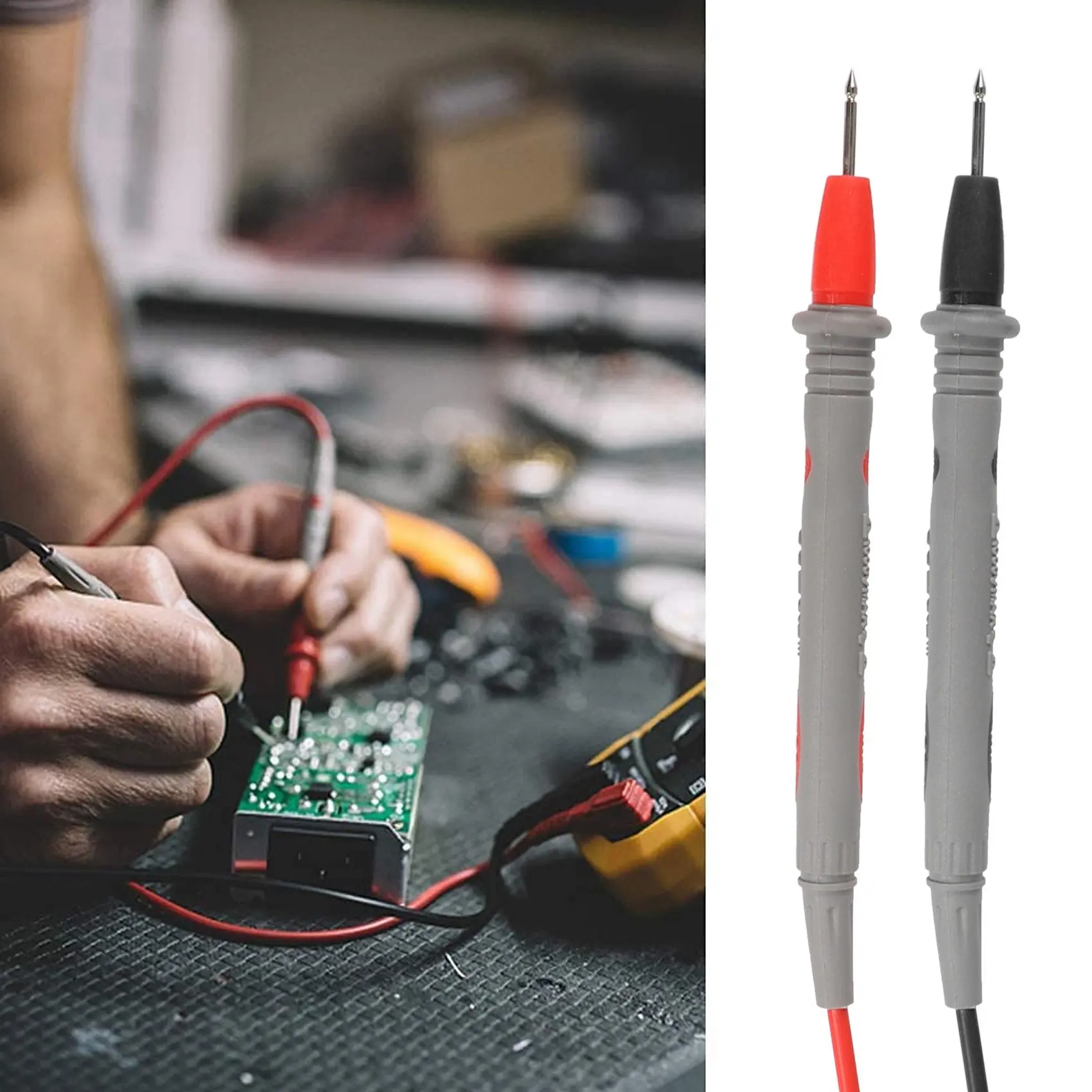 ABFKL 1 Pair Cord Tester Cable For Voltmetre Ohmmeter Multimeter Amperemetre