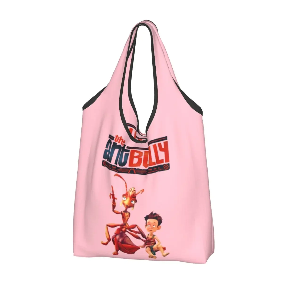 Custom The Ant Bully Groceries Shopping Bag Cute Shopper Shoulder Tote Bag Big Capacity Portable American Animated Films Handbag