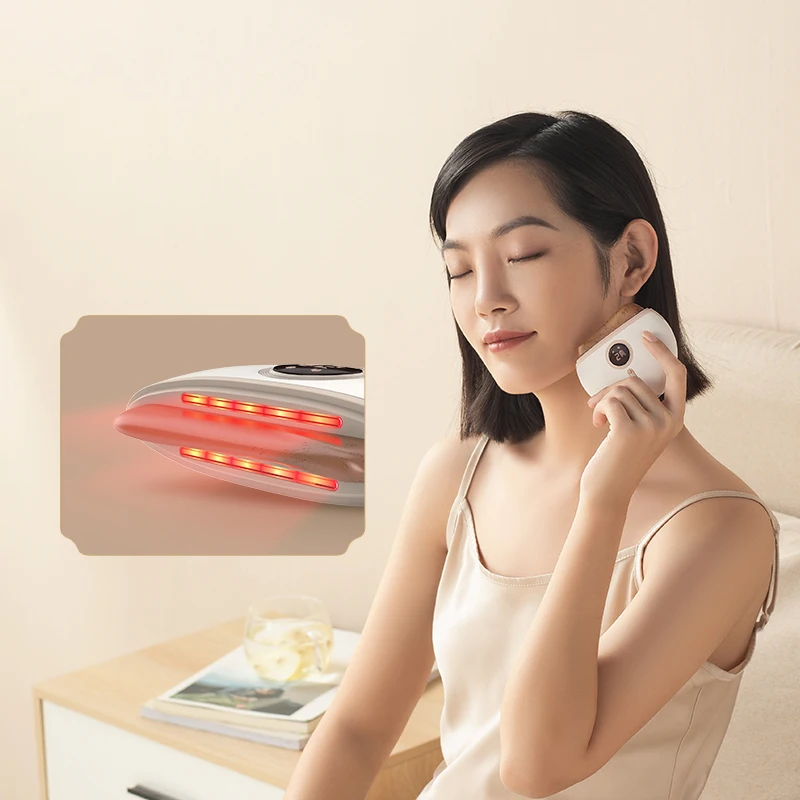 Innovatives Elektrisches LED Gua Sha Massagegerät Körper-Magnettherapiegerät Mit Stein CE-Zertifiziert Gesichtsmassagegerät