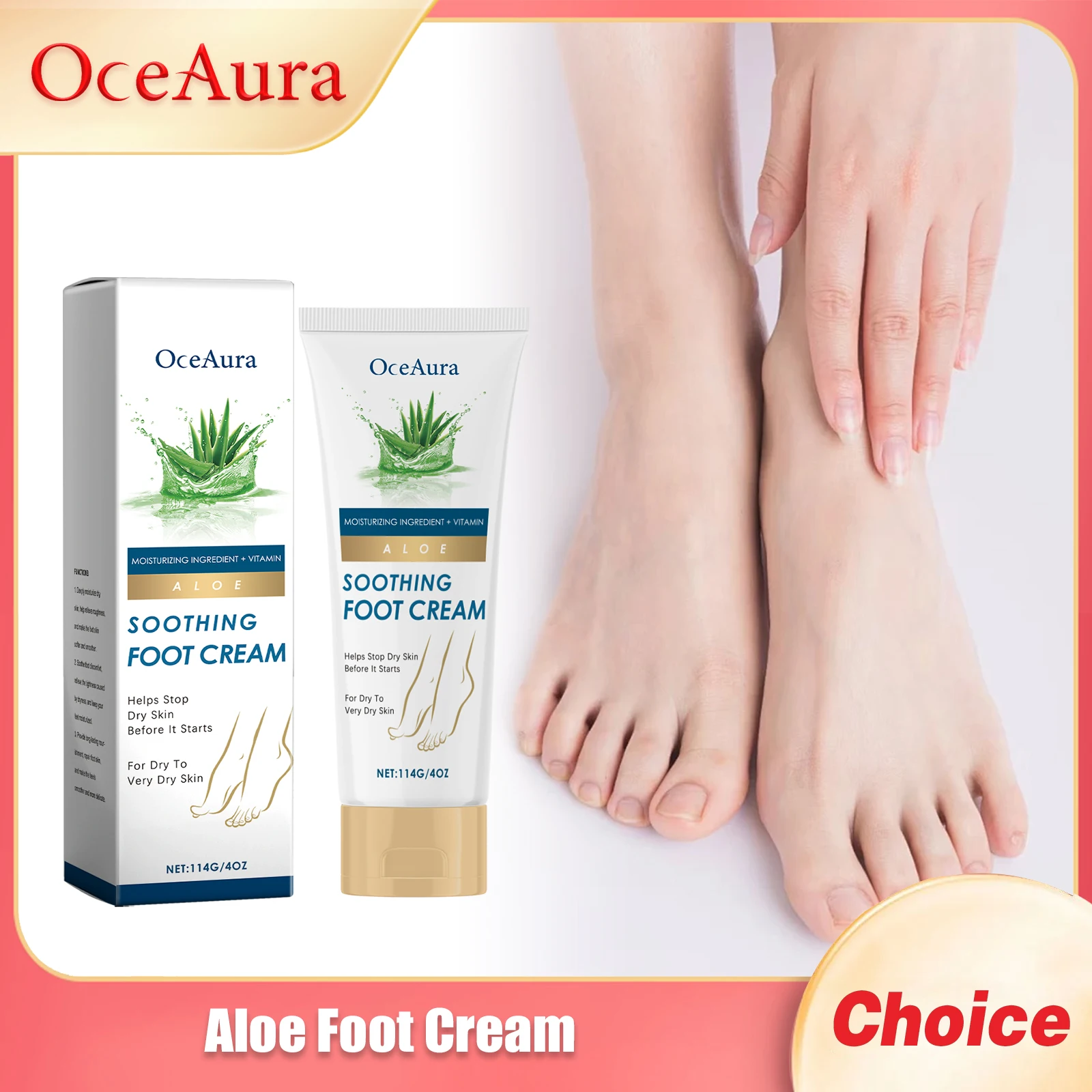

OCEAURA Aloe Foot Care Creams Relieve Dryness Repair Damage Deep Hydration Lasting Nourishing Epidermis Foot Moisturizing Cream
