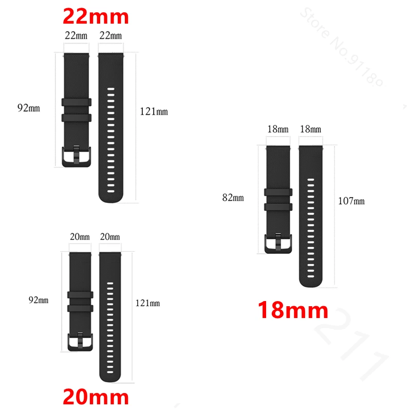Ремешок для смарт-часов для Garmin CAME SQ 2s 3s 2 Plus/Forerunner 255s 265 55 255 245 Vivoactive 3 4 4s 5, силиконовый браслет
