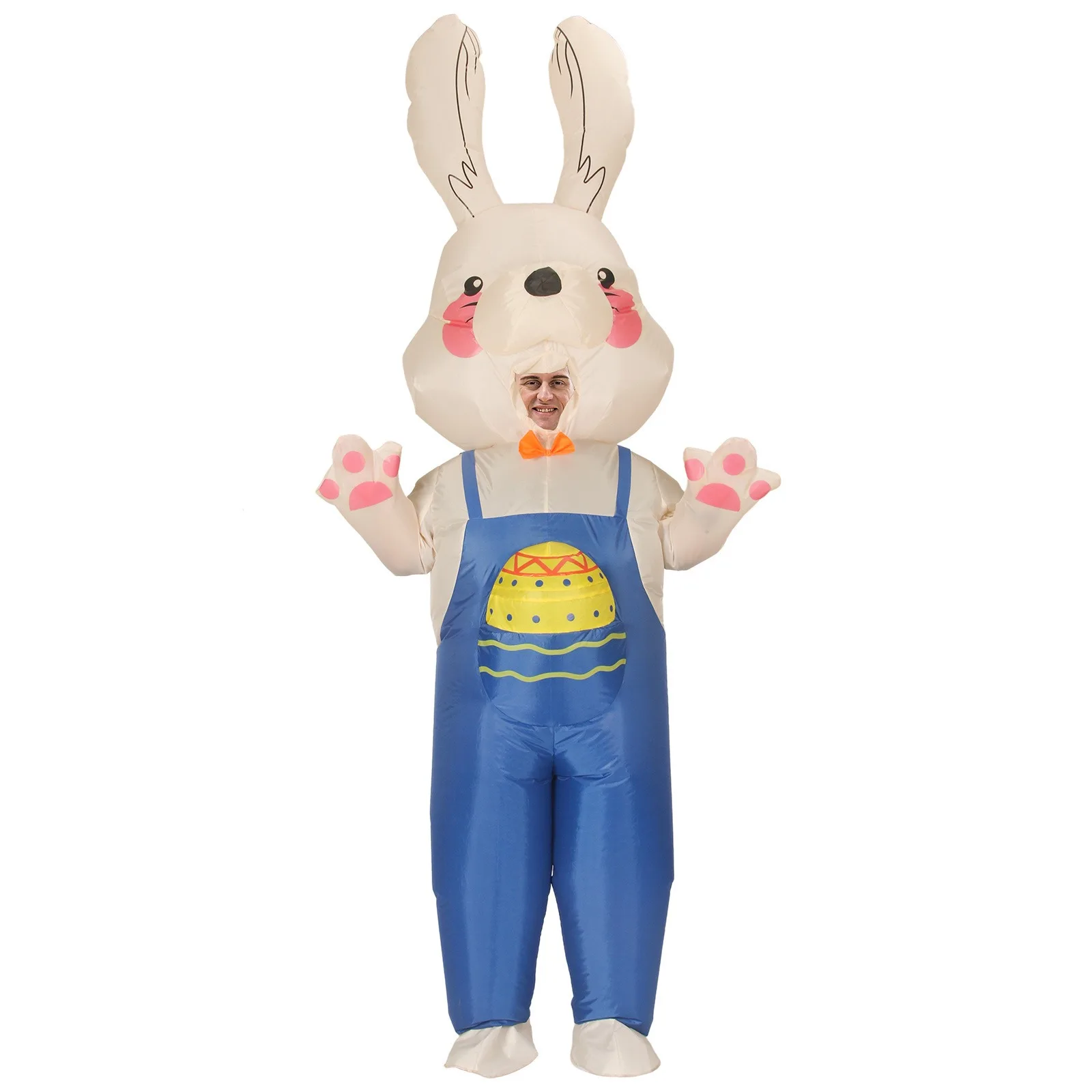 Easter Bunny Inflatable Costume Funny Rabbit Astronaut Halloween Performance Stage Costume Adult Size