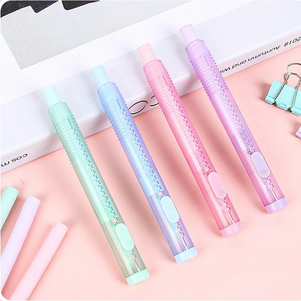 

Creative Retractable Push Pull Eraser Student Writing Drawing Correction Supplies Stationery