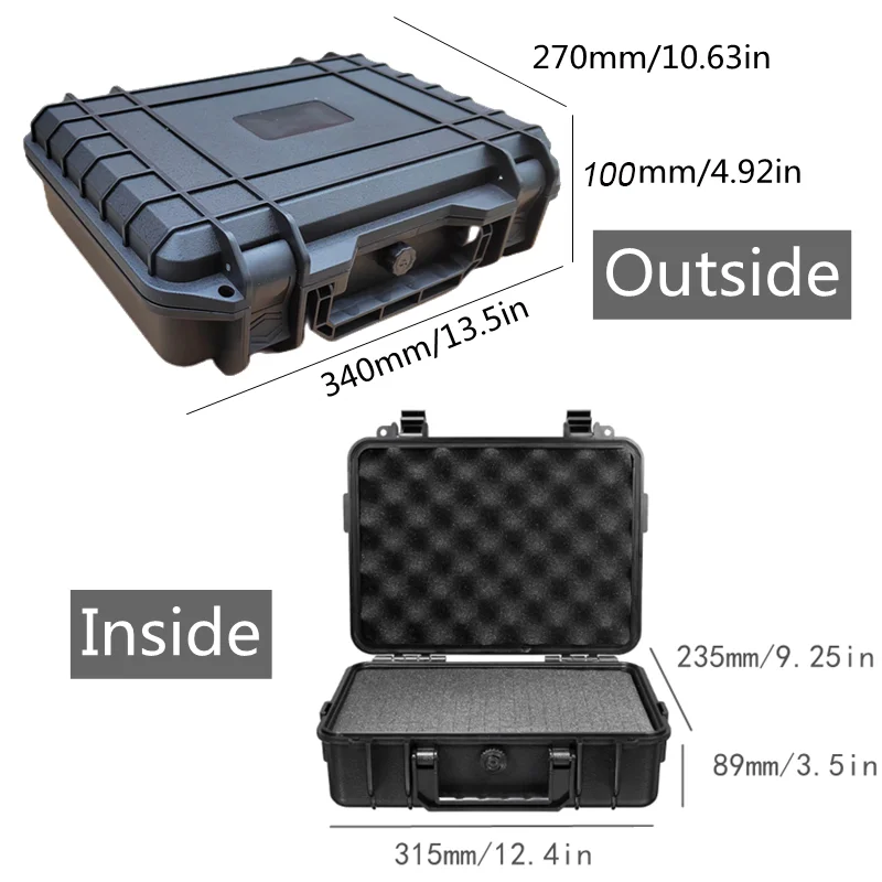 Plastic Portable Tool Box Waterproof Equipment Toolbox Suitcase Safety Instrument Case Organizer Boxes Hard Case Bag Storage Box