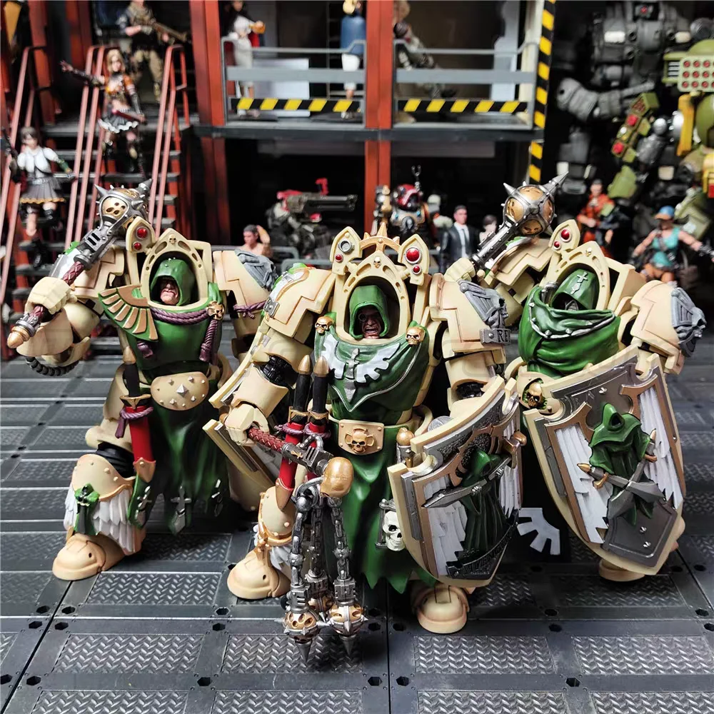 【MT】JOYTOY Warhammer 40K Dark Angel Deathwing Knight 3 قطع أنيمي العسكرية لعبة مجسمة هدية 1/18 عمل الشكل