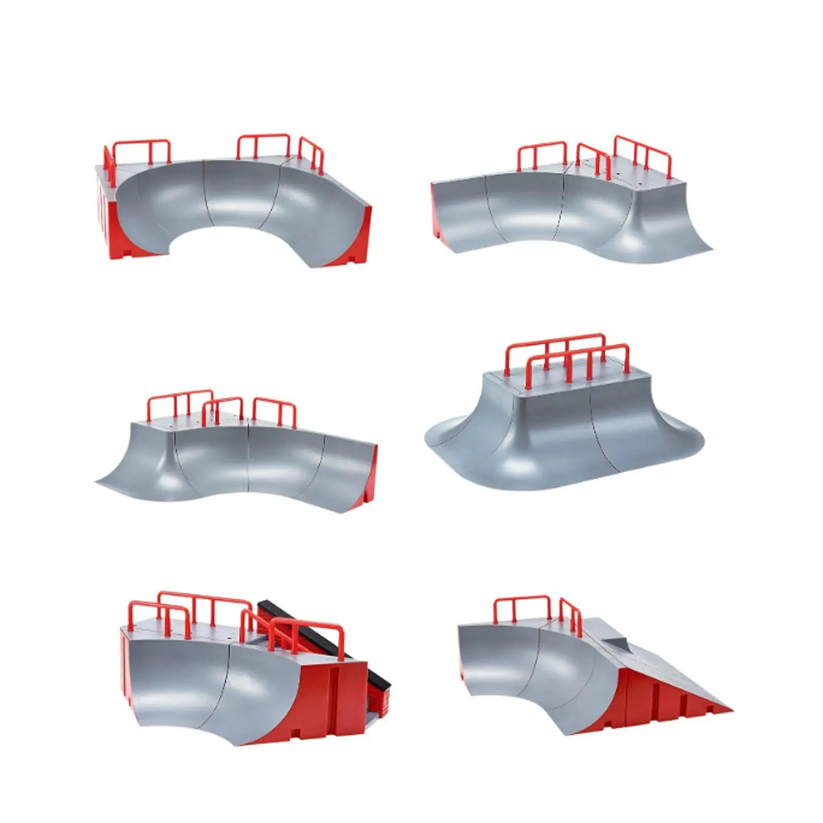 Rampas de skate de dedo brinquedo criativo fácil de transportar acessório de cena de pista de skate de dedo para crianças