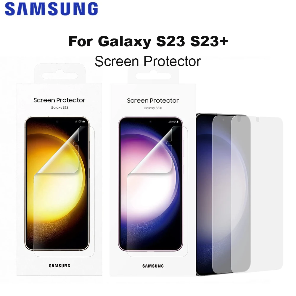 2PCS Original For Samsung Galaxy S23 S23+ S23Plus Screen Protector Scratch-Resistant Anti-Fingerprint Screen Protectors