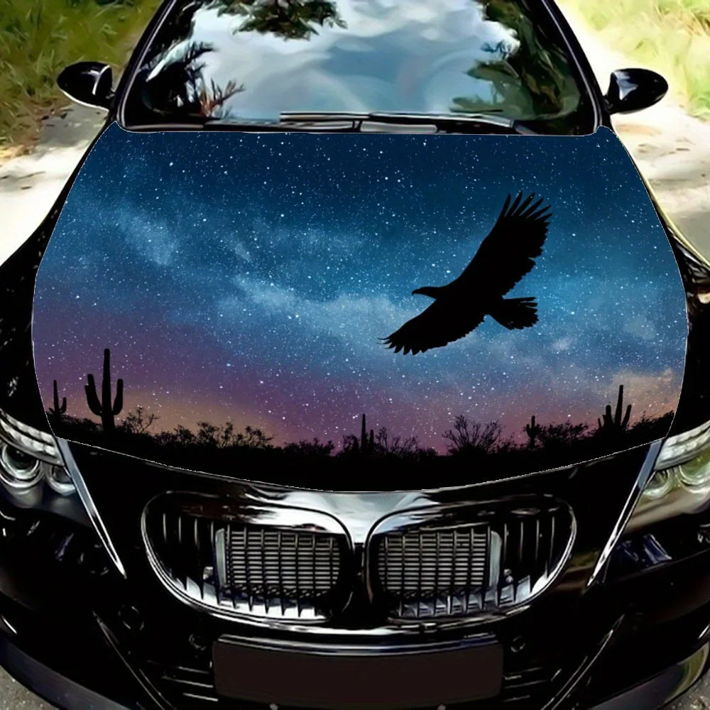 

Автомобильный капот Eagle in Starry Sky — самоклеящаяся, водонепроницаемая и устойчивая к царапинам наклейка, идеально подходит для настройки автомобиля и подарков