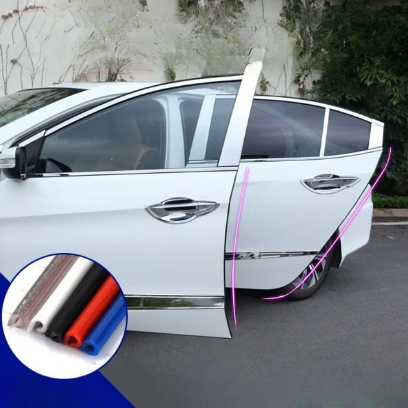 2/5M Car Door Protector Rubber Anti-Scratch Seal Protector Car Door Soundproof Guard Strip Door Bottom Anti-collision Strip