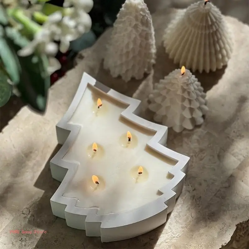 Silicone DIY 3D Candlesticks Castings Handmade Gift Clay Crafts Decors Molds