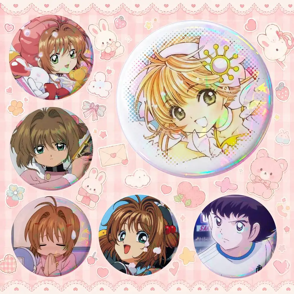 C-Card-s-captos-r S-Sak-ura Fashion Button Badge Pin Set Cool Anime Game Cartoon Music Design Brooch For Backpack Clothes