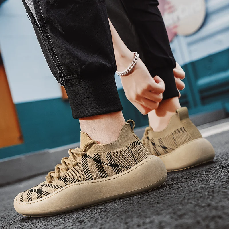 

Trendy Thick-soled Woven Breathable Outdoor High-quality Men's Comfortable and Breathable Spring and Autumn Sports Casual Shoes
