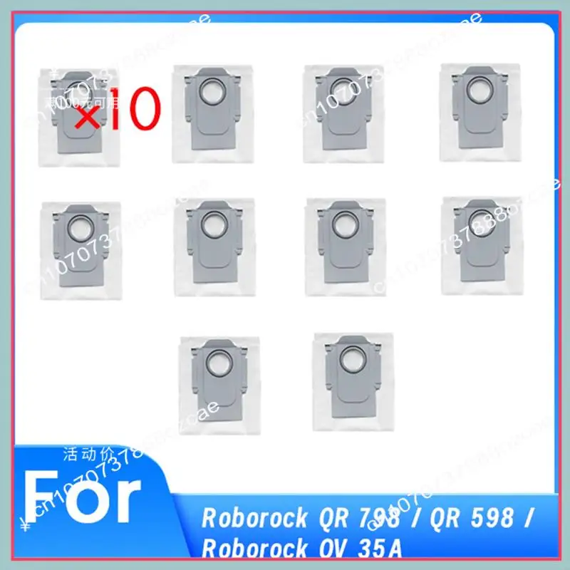 A26p 10 peças de reposição saco pó para roborock qv 35a/qr 598/qr 798 peças aspirador pó acessórios limpeza eficiente
