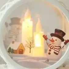 

1PC Christmas Lights Christmas Decorative Lamp Fixtures Vintage Christmas Lantern: Flameless Candle Lights For Festive Decor