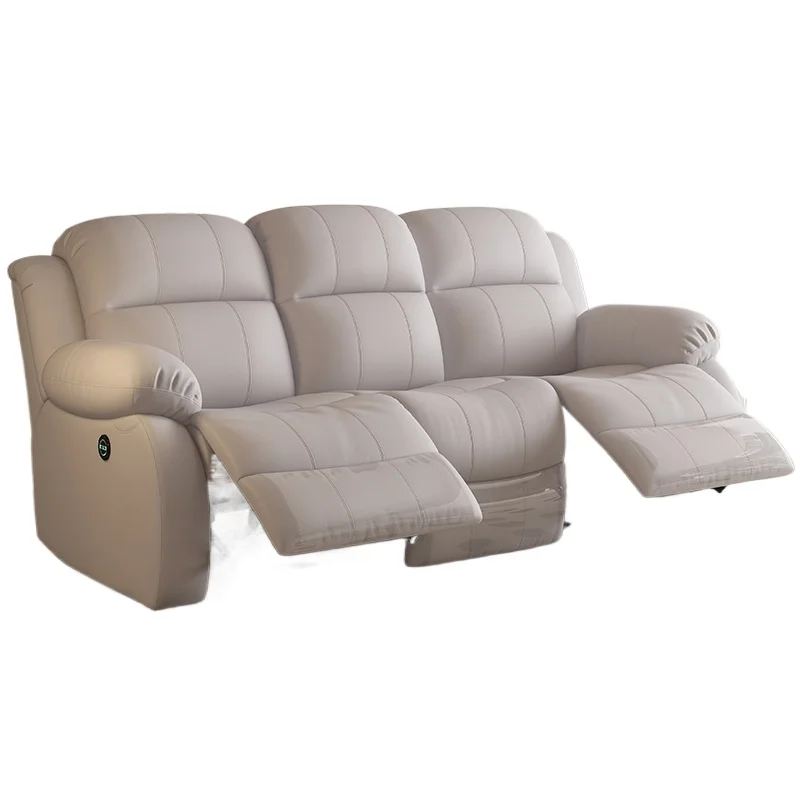 

First-class small double triple leather multi-function cabin sofa electric combed furniture