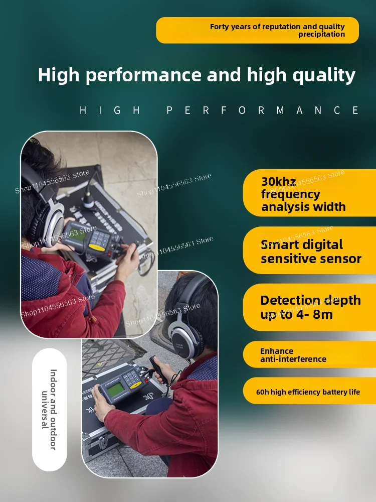 High Precision Leak Detector for Water Pipe & Underfloor Heating System, Professional Inspection Tool