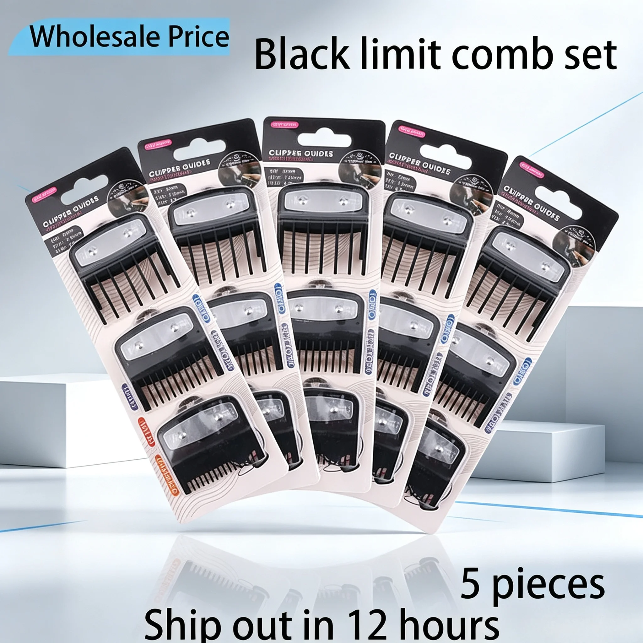 2026 1.5mm 3mm 4.5mm Black Limit Comb Set Hair Clipper Guards Guide Combs Trimmer Cutting Guides Styling Attachment Compatible
