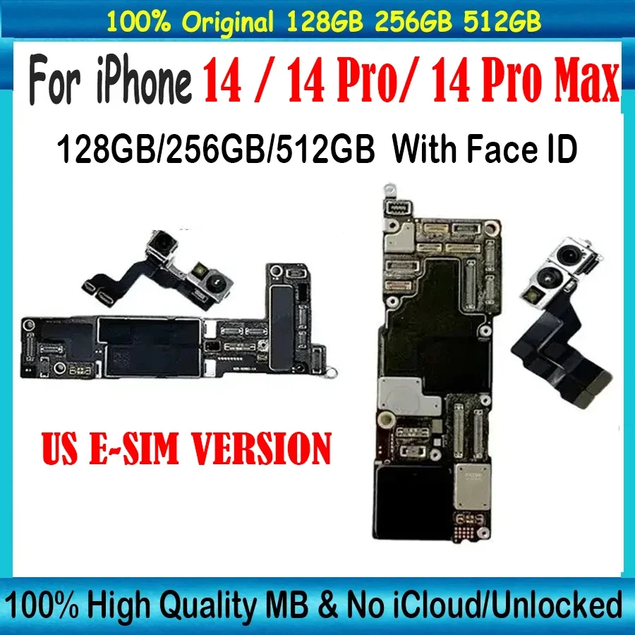 E-SIM US Version For iPhone 14 Pro Max Motherboard With Face ID