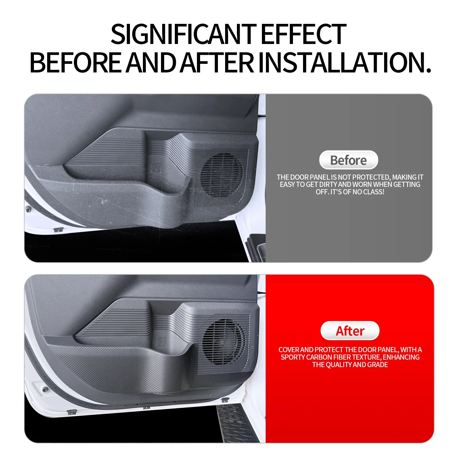 For Toyota Hilux 2026 Car Door Anti-Kick Mat Sticker Leather Car Door Panel Anti-Dirty Protection Pad Car Interior Accessories detail image 4