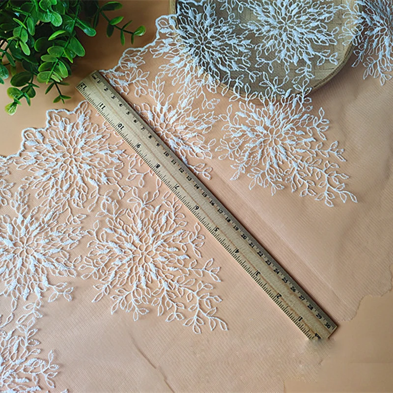 1 Yard Europe Crown Lace Trim Guipure White Lace Mesh Sewing Lace Trim White Embroidery Lace Ribbons for Crafts 30CM Wide