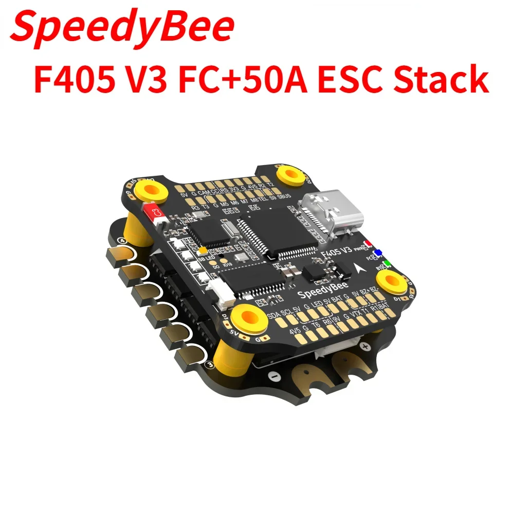 

SpeedyBee F405 V3 3-6S 30X30mm FPV Stack BMI270 F405 Flight Controller BLHELIS 50A 4in1 ESC for FPV Freestyle Drones DIY Parts