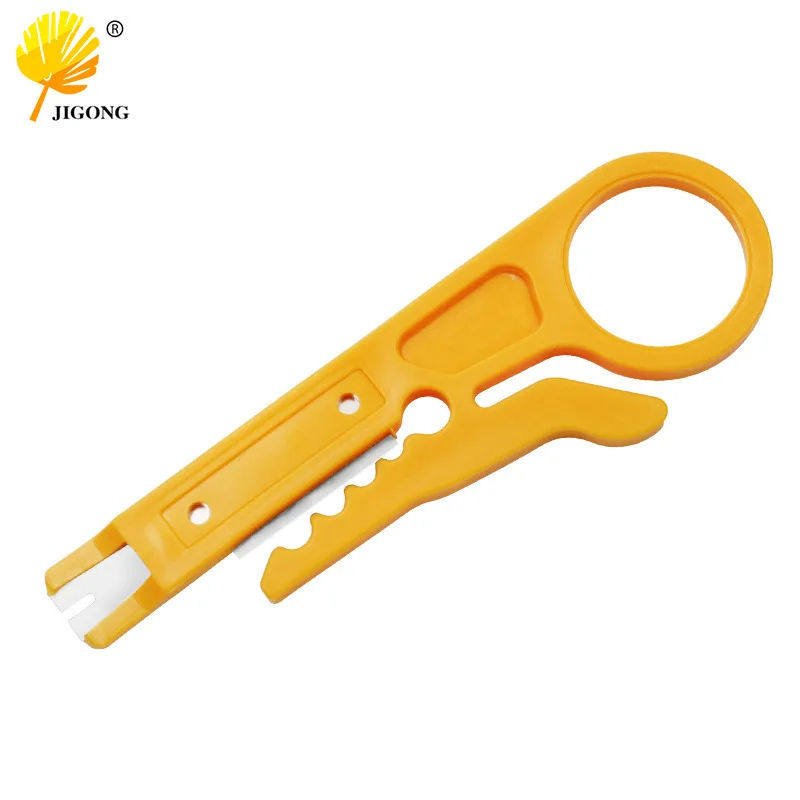 Small yellow knife, wire stripper, stripping tool, simple , network crimping pliers