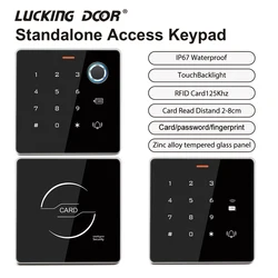 Lucking Door New Fancy Design T886 Zinc Alloy Metal Access Control Keypad Standalone Door Unlock by Fingerprint,RFID EM Card,Pin