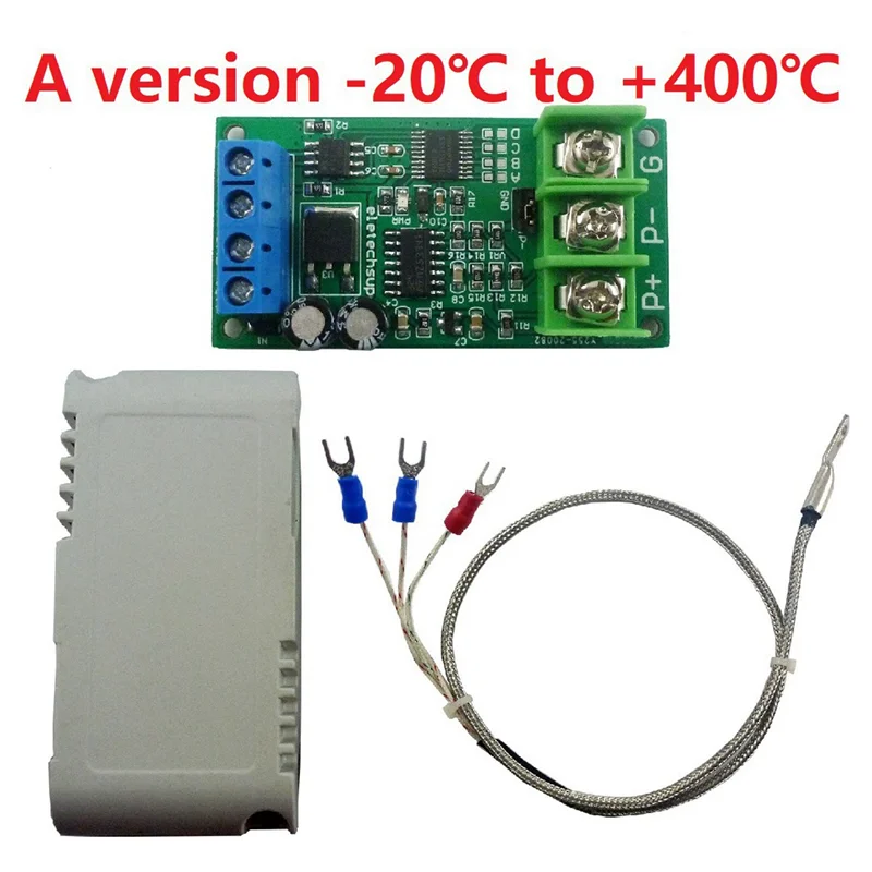 3X DC 8-25V PT100 Platinum Thermal Resistance To Temperature Converter RS485 Modbus RTU RTD Sensor Module Kit PTA9B01-BCBW